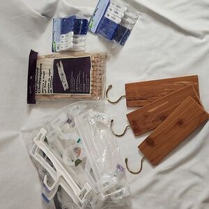 Jumbo Plastic &  Hardwood Clothespins, CEDAR Hangers & Plastic Clip Hanger Set